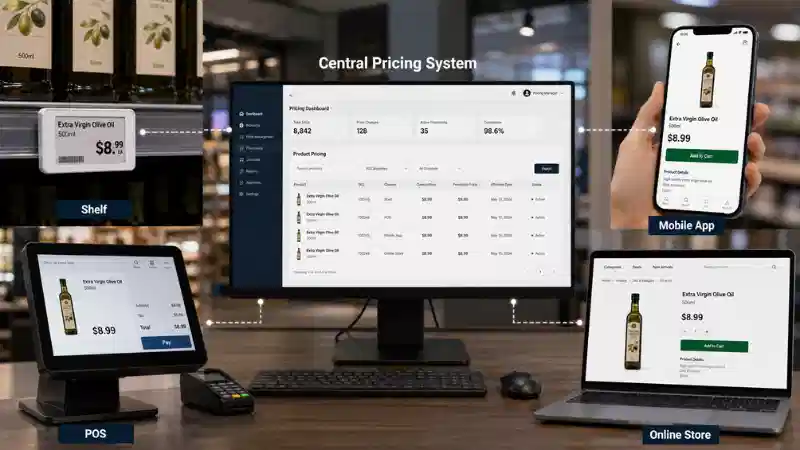 Cohérence des prix omnicanal : comment synchroniser les prix en rayon, sur les points de vente, d...