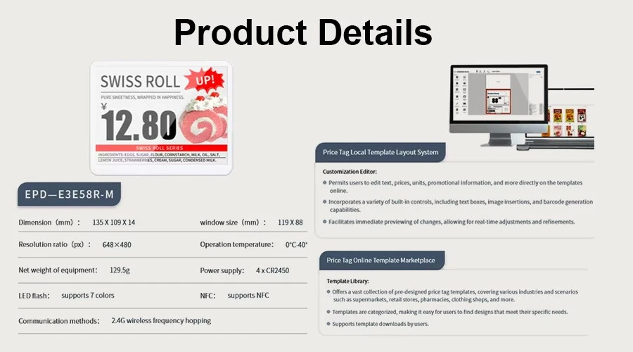 5.8 Inch Electronic Price Tag 5.8 Inch Electronic Price Tag